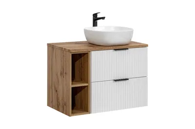 Obrázek produktu pro Koupelnová skříňka ADEL WHITE 80 cm + deska + regál + umyvadlo