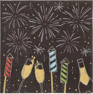 Produktbild von 300 Servietten, 3-lagig 1/4-Falz 33 cm x 33 cm "Celebrations"