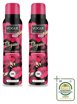 Obrázek produktu pro 2 x Parfémovaný deodorant Vogue Elegance pro ženy - 150 ml - balení s 2 kusy