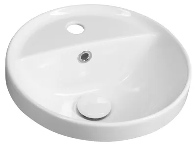 Immagine prodotto di Lavabo da incasso in Vetroceramica YUVA, Ø 38 cm, bianco
