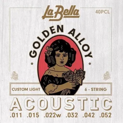 Produktbild von La Bella 40PCL Golden Alloy Saiten für Akustikgitarre