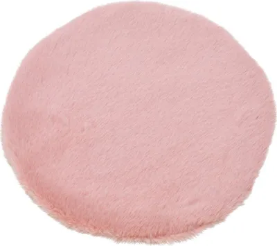 Produktbild von Rundes kurzflor Deko-Fell Sitzkissen 34 cm in rosa für Stühle