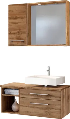 Produktbild von Unterbecken-Set Badezimmer Gästebad Badmöbel Handwaschplatz Bad "Davos V" Wotan Eiche