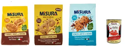 Produktbild von Misura Testpaket Privolat Integrali Mehrkorn-Vollkornkekse mit knusprigen Cerealien + Italian gourmet polpa 400g