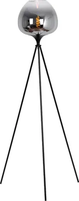 Produktbild von LED Stehleuchte, Metall schwarz, Glas rauch, H 145 cm