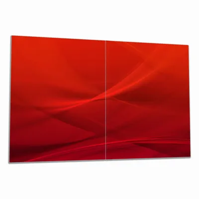 Produktbild von Wallario Herdabdeckplatte aus Glas, Größe 80 x 52 cm 2-teilig, Motiv Abstrakte rotes Muster - roter Stoff