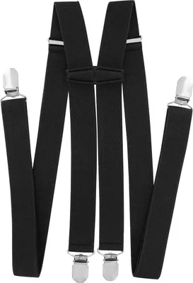Immagine prodotto di bretelle axy da uomo 4 robuste clip a forma di H larghe 2,5 cm regolabili ed elastiche lunghe 120 cm
