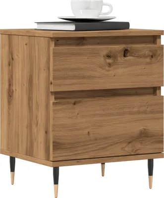 Image de vidaXL Tables de chevet 2 pcs. Chêne Artisan 40x35x50 cm Bois composite