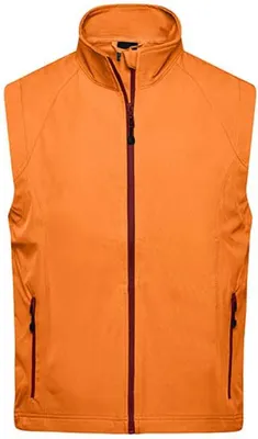 Produktbild von James+Nicholson JN1022 | Herren Softshell Vest / Atmungsaktiv (2.000g/m²/24h) - Farbe: Orange - Größe: L