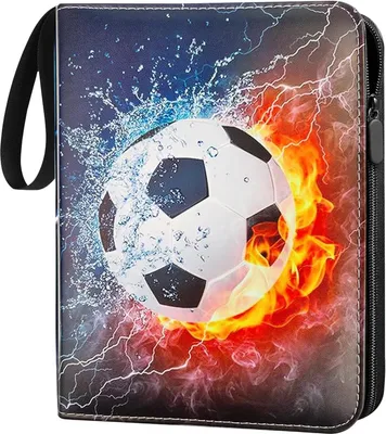 Produktbild von Sammelalbum für Fußballkarten 900 Karten, 9 Fächer, 50 Seiten, PolyurethanHülle, für Kinder