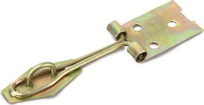 Produktbild von MASTERPROOF PROFESSIONAL Drahtüberfalle 25 mm x 80 mm, inkl. Öse, gelb verzinkt