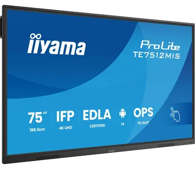 Image de IIYAMA 189.3cm(75") TE7512MIS-B4AG 16:9 M-Touch HDMI+DP+USBC (Speditionsversand)