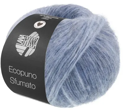 Produktbild von Lana Grossa ECOPUNO SFUMATO - Flauschige Netzgarnstruktur aus Baumwolle Farbe 705 - Jeans/Hellblau