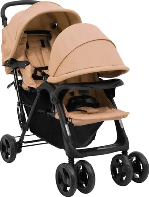 Immagine prodotto di Maison Exclusive - Passeggino gemellare tandem Taupe Acciaio