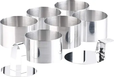 Image de Anneaux à dessert - pour de délicieux desserts et plats principaux - 6 pièces - Ø 8 cm