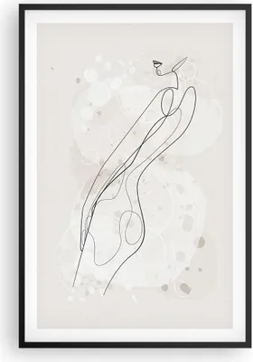 Produktbild von Gerahmtes Poster - Schwarzer Rahmen - Minimalismus Körper Frauen - 61x91,5 cm - Wand Bild - Wanddeko - Wandbilder - Kunstposter - Wandposter - Bilderrahmen - Bilder - Kunstdruck - P2BPA61x91-4831