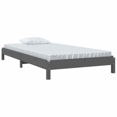 Obrázek produktu pro Stohovatelná postel šedá 75 x 190 cm masivní borovice