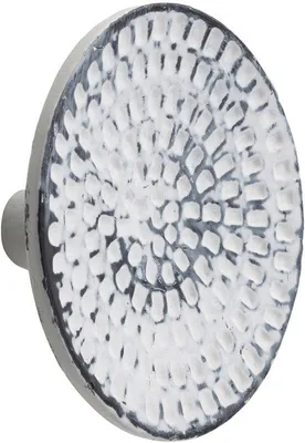 Produktbild von Ibenzoa® Dekorativer Vintage-Möbelknopf – Möbelknauf, Weiß-Antik, Ø 52 mm x H 23 mm, Eisen, inkl. Montagematerial & vorgebohrten Löchern