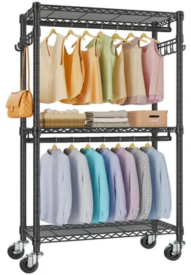 Imagen del producto de Percha portátil pequeña con ruedas, color