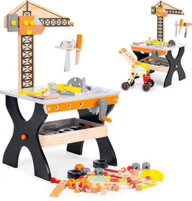 Obrázek produktu pro Dřevěná dílna pro děti ECOTOYS stůl na nářadí