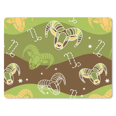 Produktbild von MuchoWow® Mauspad Mousepad Steinbock - Gestaltung - Astrologie 23x19 cm - Mousepads - Maus Mat - Pad - Mausunterlage - Schreibtischunterlage - Mauspad