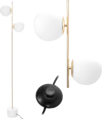 Produktbild von tooLight Stehlampe App916-2F Kugel Gold Ball 2-Lichtquelle E27 15X30X157Cm