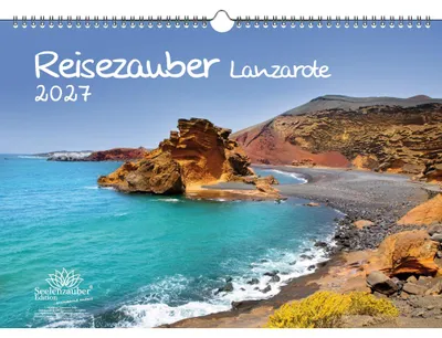 Produktbild von Reisezauber Lanzarote DIN A3 Kalender für 2027 Arrecife Reise Urlaub Strand Spanien - Seelenzauber