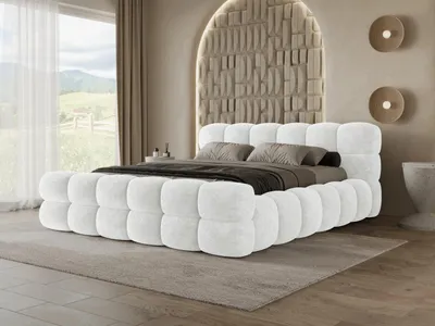 Produktbild von Chilly Möbel Design Bett Weston - Extravagantes Polsterbett mit Bettkasten, stabilem Metallrahmen und Kopfteil 140x200 cm / Coral / Weiß