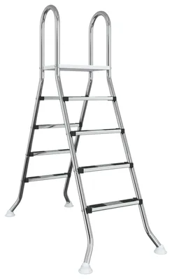Obrázok produktu pre Rebrík pre nadzemné bazény, 195 x 150 cm, 4-stupňový, nerezová oceľ 304