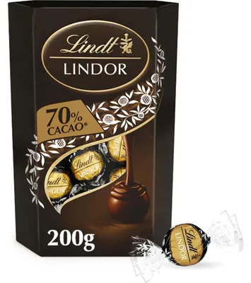 Image de Bonbons au chocolat pur Lindt Lindor 200g – Pralinés fins au lait entier