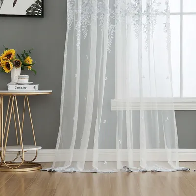 Produktbild von Gardine Raschel Stickerei HxB 245x200 cm Design 07 »Florenz« Multiband für Gardinenschiene und Gardinenstange Elegante Fensterdekoration, 2023200