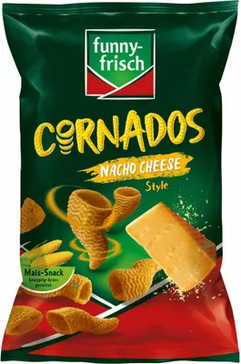 Produktbild von funny frisch Cornados Nacho Cheese Style Maissnack mit Käse 80g
