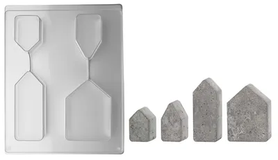 Produktbild von Gießform "4 Häuser", ca. 5,5-10,5 cm