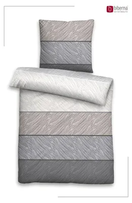 Produktbild von Biberna Streifen 135x200 cm, Feinbiber-Bettwäsche