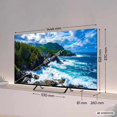 Produktbild von MEDION 163,9 cm (65 Zoll) Fernseher (Smart TV, 4K, Dolby Vision HDR, Prime Video, Disney+, kompatibel mit Google TV, PVR, Bluetooth, MD 865401)