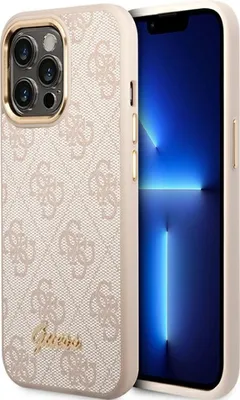 Obrázok produktu pre Guess Guhcp14Xhg4Shp Iphone 14 Pro Max 6.7 Ružové/Ružové Pevné Puzdro 4G Vintage Gold Logo