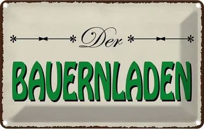 Produktbild von vianmo Blechschild 12x18 cm Bauernladen Hofladen Verkauf Marktstand Laden