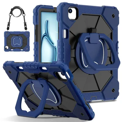 Produktbild von Tablethülle Apple iPad Air 11 2026 2025 2024 Hybrid 360 Grad Schultergurt Tasche