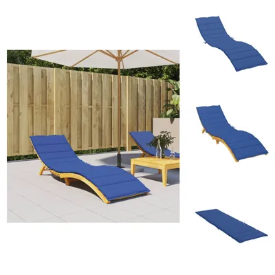 Zdjęcie produktu dla vidaXL Poduszka na leżak niebieska królewska 200x60x3 cm tkanina Oxford - Poduszka do siedzenia