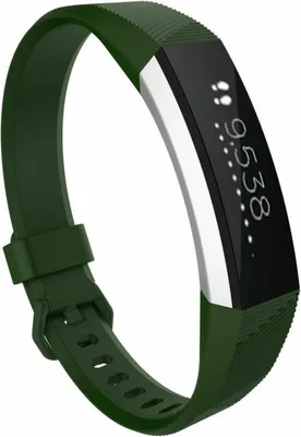 Produktbild von Strap-it® Fitbit Alta / Alta HR Silikonarmband (Armeegrün) - Große: S/M