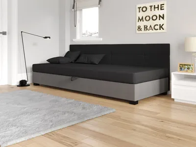 Produktbild von Einzelbett mit Polsterung 120x195 LOCIKA BIZ 1 - grau / hellgrau