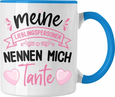 Produktbild von Trendation - Tante Geschenk Tasse Spruch Lustig Geschenkidee für Tante Geburtstag Weihnachten (Blau)