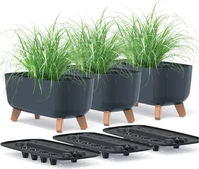 Immagine prodotto di Vaso Gracia Caso Vaso da giardino su gambe su terrazza 39 Cm - Antracite