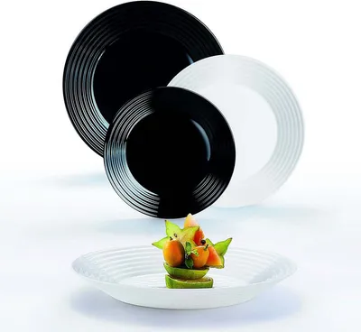 Produktbild von Esszimmergarnitur opal 18tlg. HARENA BLACK&WHITE
