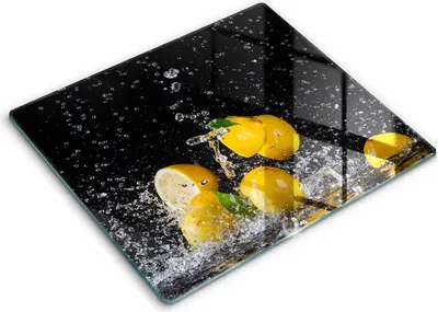 Obrázok produktu pre Sklenený kuchynský backsplash - Sklenený kuchynský backsplash - 60 x 52 cm - Sporák Kuchynský Splashback - Šťavnaté citrónové ovocie