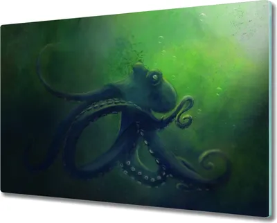 Produktbild von Coloray Schneidebrett Herdabdeckplatte 80x52 cm Kochplattenabdeckung Küchenbrett Hackbrett - Wasserfisch Krake