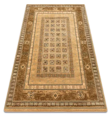 Image de Tapis en laine OMEGA ANTIK miel marron 100x150 cm