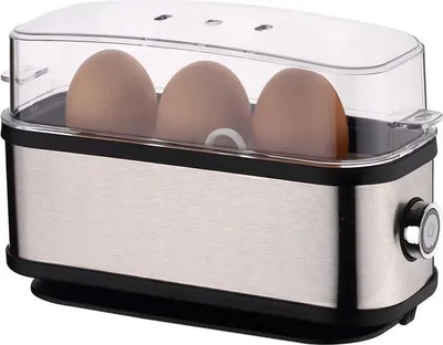 Obrázek produktu pro Vařič vajec Elite EBS-3-1247, 210 W, Pro 3 vejce, Zvukový indikátor, Odměrka, Nerezová ocel