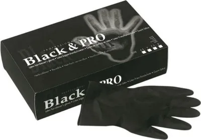 Produktbild von Sibel Handschuhe Sibel Hair Black&Pro Latex Gloves Small 20St