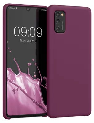 Produktbild von kwmobile Handyhülle für Samsung Galaxy A41 Hülle - Case Silikon - Kabelloses Laden - Schutzhülle Cover in Bordeaux Violett